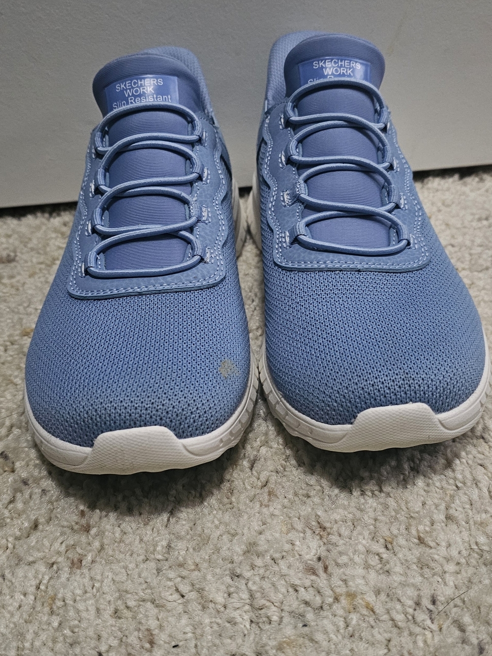Skechers Work Women's Light Blue Slip-Resistant Athletic Sneakers